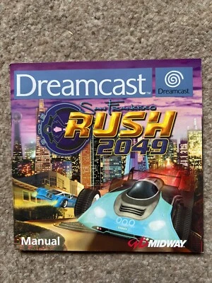 Rush 2049 Dreamcast Manual ONLY Replacement Instruction Booklet - Image 1 of 2
