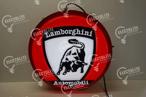 LAMBORGHINI ILLUMINATED Dealer Counter Sign 20" in Diameter. FANTASTIC PIECE! - Picture 1 of 8