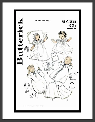 McCall's 1762 Pattern Layette Christening Infant Dress Slip Cap Bonnet Bib - Image 1 of 4