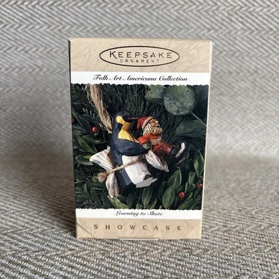 Hallmark Keepsake Ornamento Arte Popular Colección Americana Aprender a Patinar 1995 Foto 1 de 4