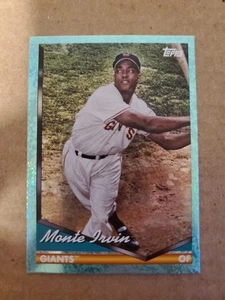 2024 Topps Archive Monte Irvin 1994 Topps Aqua Sparkle /75 #276 New York Giants - Picture 1 of 2