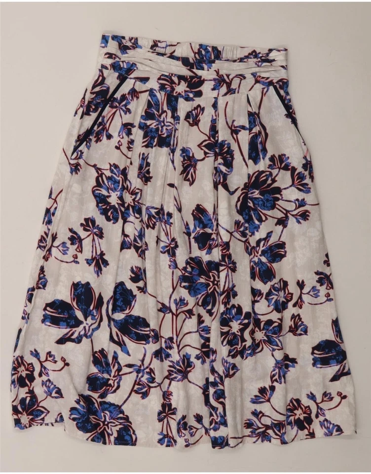 WAREHOUSE Womens A-Line Skirt UK 10 Small W30  Multicoloured Floral BU05 - Image 1 of 3