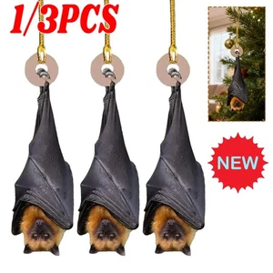 1/3Pcs Black Bat Christmas Ornament for Xmas Trees & Holiday Party Decor NE W - Picture 1 of 17