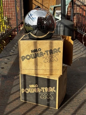 MCM Mid Century Modern Chrome Track Eyeball style light HALO PowerTrac BRAND NEW - Image 1 of 4