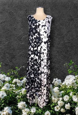 INC INTERNATIONAL CONCEPT'S Black White FLORAL Dress Sleeveless Women's PLUS 2X - Image 1 of 4