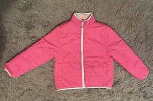 Pink Reversible Fleece Puffer Jacket - Picture 1 of 4