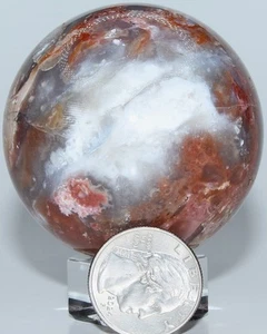 AAA Ágata Roja Brasileña Esfera / 2.27" (57.65 mm) / 9.10 oz (257.98 gr) 3524 - Imagen 1 de 17