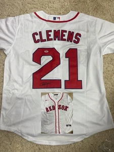 Roger Clemens Signed Autograph Auto Boston Red Sox Jersey PSA/DNA - Picture 1 of 4