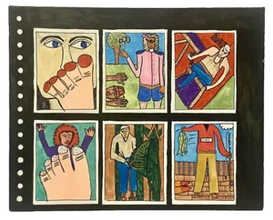 Original Arnie M. Outsider Art Painting Signed “Arnie” (15 7/8”H x 19 7/8”W) - Picture 1 of 3