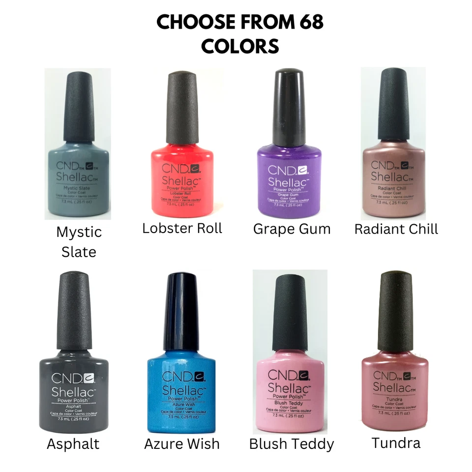 CND - Shellac Gel Colors Color Coat Nail Polish Collection- 7.3ml - Choose Yours - Image 1 of 1