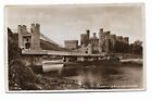 Conway Castle and Bridge vintage postcard 1952