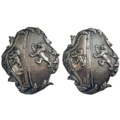 Raro par de placas de carro armadura inglesas antiguas George III Sheffield Foto 1 de 3