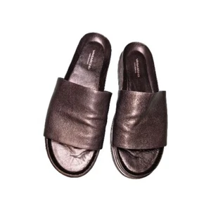 Vagabond Shoemakers Women's Erin US 9 Black Leather Platform Slide Sandals - Picture 1 of 6
