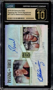 2019-20 Elite Domantas Sabonis / Arvydas Sabonis Dual Auto /99 PRISTINE CGC 10 - Picture 1 of 2