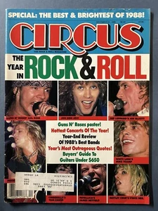 Vintage Magazine Circus 1987 Live Rock! Bon Jovi Motley Crue Poison Ratt - Imagen 1 de 7