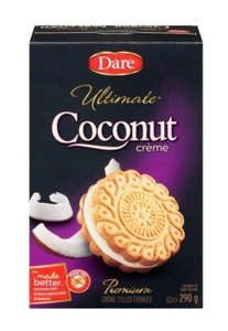12 Boxes of Dare Ultimate Coconut Creme Cookies 290g /10.2oz each Box - Picture 1 of 3