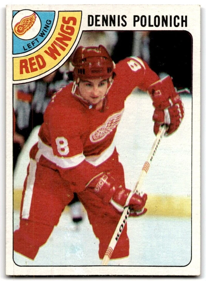 1978-79 Topps Hockey Cards Dennis Polonich Detroit Red Wings #106 - Image 1 of 2