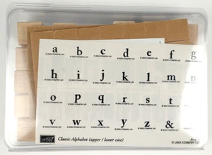 2003 Stampin' Up Classic Alphabet (Upper + Lower) Rubber Stamp Set NEW Q589 - Picture 1 of 3