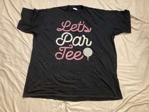 Let's Par T-Shirt Golf Thema Herren 4XL schwarz T-Shirt lustig Golf Port & Company - Bild 1 von 6