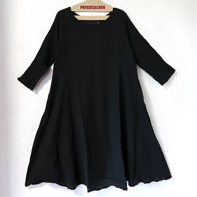 PRIVATSACHEN Crinkel Tunika-Kleid IDENTÄTER 48-50 (3)  Ecokattun waldtanne grün - Bild 1 von 3