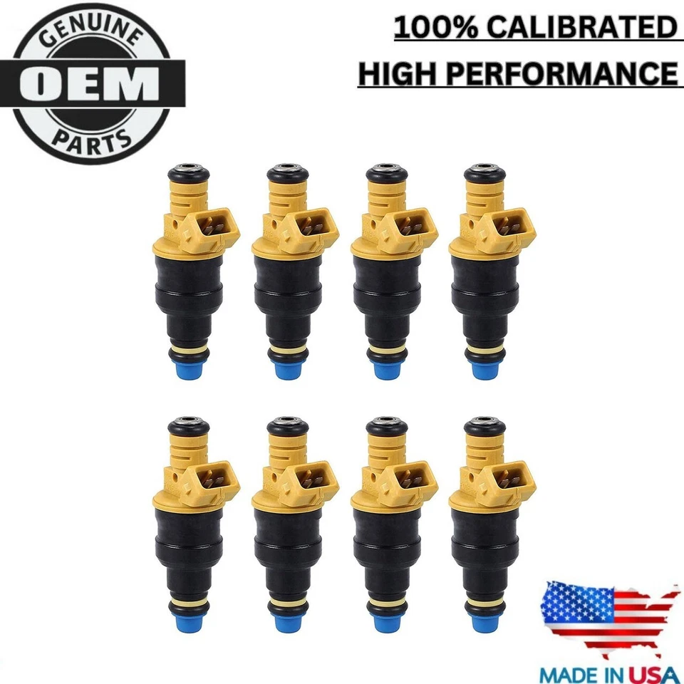 Inyectores de combustible Bosch 8X OEM nuevos para Lincoln Town Car 1991 1992 1993 4,6 L V8 Foto 1 de 4