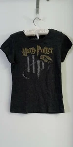 Harry Potter Glitter Golden Snitch Girls T Shirts Grey Size 10/12 - Picture 1 of 5