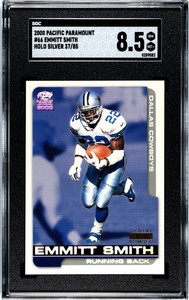 2000 Pacific Paramount Holo Silver #66 Emmitt Smith Cowboys 37/85 SGC 8.5