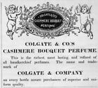 COLGATE 1886 CASHMERE BOUQUET PERFUME, COLGATE COMPANY