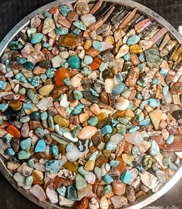 1lbs. Mixed Small Polished Rocks Turquoise, Tigers Eye, + More Beautiful Rock - Picture 1 of 24