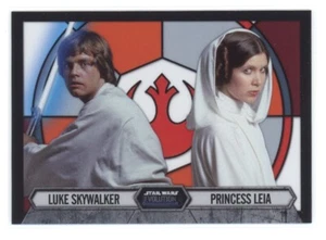 LUKE SKYWALKER PRINCESS LEIA 2016 Topps Star Wars Stained Glass Pairings #1 C1 - Picture 1 of 2