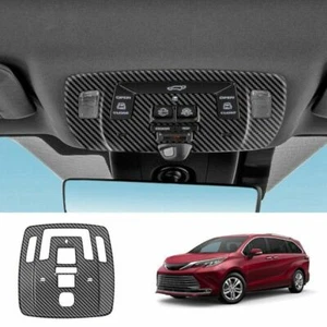 1 pieza borde de luz de lectura frontal de fibra de carbono ABS para Toyota Sienna 2021-2022 - Imagen 1 de 4