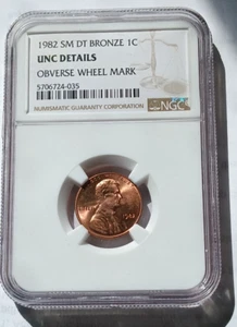 1982 SM DT BRONZE NGC LINCOLN CENT. NGC Details - Picture 1 of 4