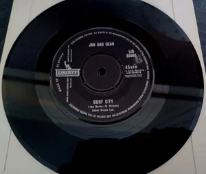 Jan And Dean"Surf City" 7" Single (1963)LIBERTY 55580 EX VINYL - Picture 1 of 1