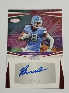 2025 Sage High Series Football Bryson Nesbit Auto Minnesota Vikings RC - Picture 1 of 2