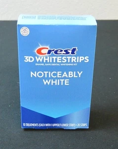 Crest 3D Whitestrips Whitening Noticeably White 10 Treatments 20Strips EXP 04/27 - Picture 1 of 1