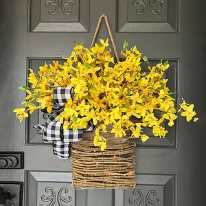 Bedroom Living Room Hanging Basket Decoration Spring Wreath Craftsmanship - Picture 1 of 12
