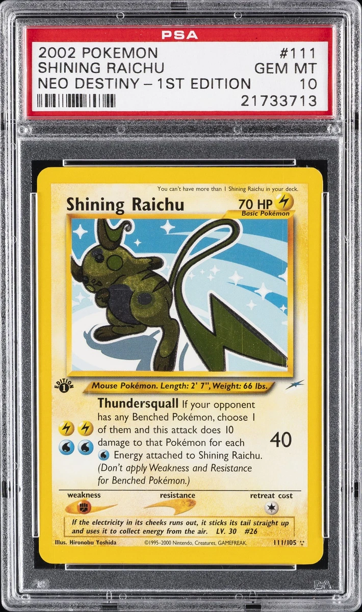 ポケモンカード ひかるライチュウ Shining Raichu 英語版 Pokémon Card