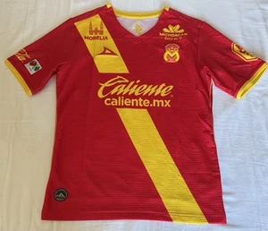Camiseta de fútbol Pirma Monarcas Morelia visitante 2018/19 roja/amarilla para hombre talla: mediana - Imagen 1 de 10