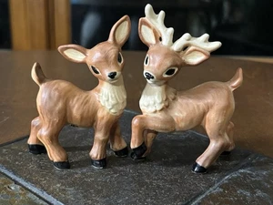 Vintage Hirsch Salz Pfefferstreuer Set Reh & Bock Japan - Bild 1 von 12