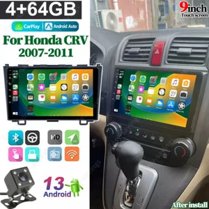4+64G For Honda CRV 2007-2011 Apple Carplay 9" Android 13 Car Stereo Radio GPS - Picture 1 of 17