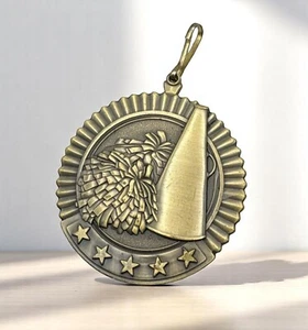 Cheerleading Medaille Pom-Poms Megaphon Design 2012 Champions goldfarben Medaillon - Bild 1 von 6