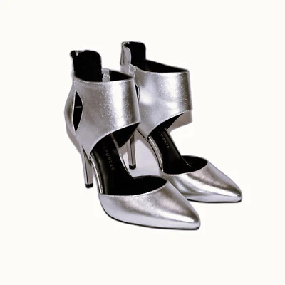 Rock & Republic Emery Womens Size: 7.5 Silver Metallic Stiletto High Heels NEW - Image 1 of 4