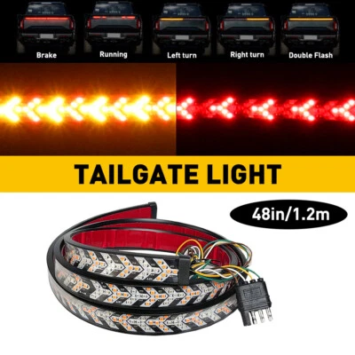 48" LED STRIP TAILGATE LIGHT BAR REVERSE BRAKE SIGNAL FOR CHEVY FORD DODGE TRUCK - Image 1 of 4
