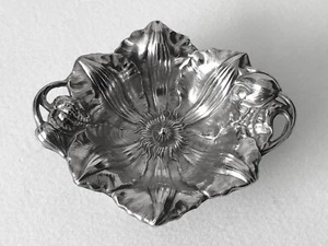 Antique REED & BARTON 925 Sterling Silver LES CINQ FLEURS Clematis NUT DISH Bowl - Picture 1 of 4