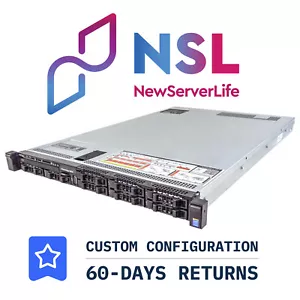 DELL PowerEdge R630 8SFF Server 2x E5-2680v4 2.4GHz =28 Cores 128GB H730 4xRJ45 - Picture 1 of 3