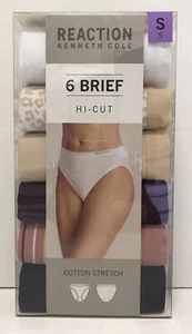 Reaction Kenneth Cole  6 Brief Hi-Cut Women’s Underwear Assorted Colors - Picture 1 of 5