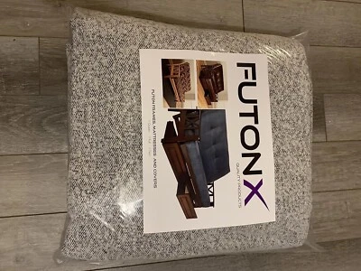 Queen Gray Futon Cover Only Felt Fits 6 to 8 inch Mattress Zipper Slipcover - Image 1 of 3