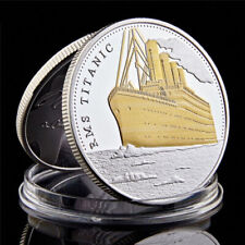 Moneda revestida enchapada colección mapa viaje barco Titanic 1912 The Voyage Rms