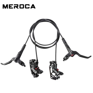 MEROCA 4-Piston Caliper Hydraulic Disc Brake Lever Set Front Rear 800/1400mm - Picture 1 of 11