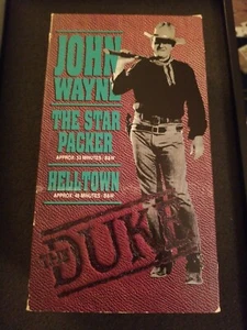 John Wayne The Star Packer Helltown Movie VHS Tape Set - Picture 1 of 3